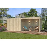 Gartenhaus Modell QBV-Line 5,90 m² + 300 cm Anbau Rabatt: 26 % Gartenhaus Modell QBV-Line 5,90 m² + 300 cm Anbau Rabatt: 26 %