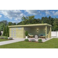 Flachdach Gartenhaus Modell Nelo 44 A + 400 cm Anb Rabatt: 26 % Flachdach Gartenhaus Modell Nelo 44 A + 400 cm Anb Rabatt: 26 %