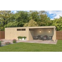 26% reduziert – Holzgartenhaus Modell QBV3-Line 14,90 m² + 400 cm Anba 26% reduziert – Holzgartenhaus Modell QBV3-Line 14,90 m² + 400 cm Anba