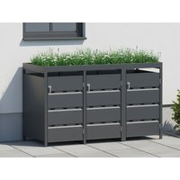 StarLine 3er Mülltonnenbox Stabilo mit Pflanzdach Rabatt: 26 % StarLine 3er Mülltonnenbox Stabilo mit Pflanzdach Rabatt: 26 %