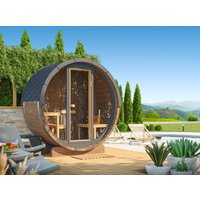 Fjordholz Fass-Sauna Modell Mini 100 mit Vollglasf Fjordholz Fass-Sauna Modell Mini 100 mit Vollglasf