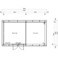 Fjordholz Flachdach Gartenhaus Modell Ariel 28 Fjordholz Flachdach Gartenhaus Modell Ariel 28