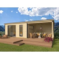 Fjordholz Gartenhütte Modell Juist-3 mit Anbau Fjordholz Gartenhütte Modell Juist-3 mit Anbau