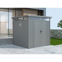 38% reduziert – Metall Gerätehaus Modell Style 4,45 m² Alu Grau 38% reduziert – Metall Gerätehaus Modell Style 4,45 m² Alu Grau