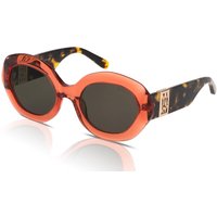 Mulberry Ellie SML189 Women's Sunglasses 06DD Shiny Transparent Orange/Brown