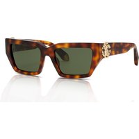 Roberto Cavalli SRC016M Women's Sunglasses 02BP Havana/Green