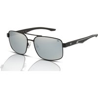 Caterpillar CTS-8024 Men's Sunglasses 004P Matte Black-Yellow/Silver Flash