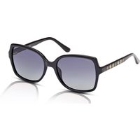 Guess GU00100 Women's Sunglasses 01D Shiny Black/Smoke Polarised