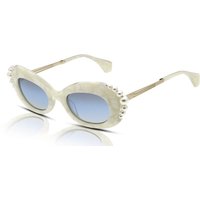 Vivienne Westwood Vivienne Pearl VW5057 Women's Sunglasses 817 Gloss White Pearl/Blue Gradient