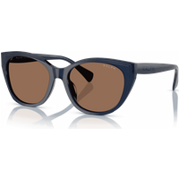 Ralph by Ralph Lauren RA5324U Women's Sunglasses 6059/73 Shiny Transparent Opalescent Blue/Brown