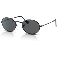 Ray-Ban Oval RB3547 Sunglasses 002/B1 Black/Dark Grey 54mm