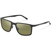 Porsche Design P86002 Men's Sunglasses A427 Black/Polarised Green Silver Mirror