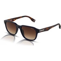 Police Nerve 1 SPLU67 Men's Sunglasses 0V14 Sanblasted Matte Blue/Brown Gradient 55mm
