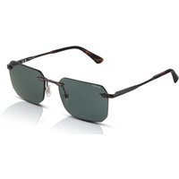 Police Overfly 1 SPLU75 Men's Sunglasses 0672 Shiny Black Gold/Green
