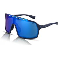 Police Zac 1 SPLU84 Men's Sunglasses R22B Full Matte Blue/Smoke Mirror Blue