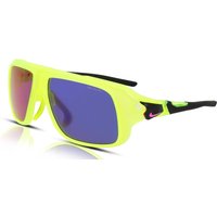 Nike Flyfree Soar EV24001 Men's Sunglasses 702 Matte Volt/Red Mirror Clear