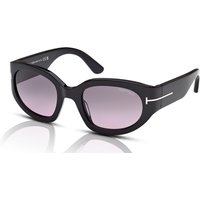 Tom Ford Arizona-02 FT1313 Women's Sunglasses 01B Shiny Black/Gradient Smoke