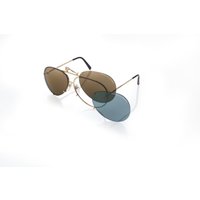 Porsche Design P8478 Iconic Aviator Sunglasses A Light Gold/Brown 63mm