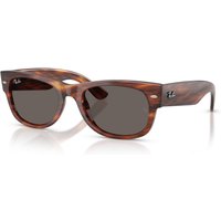 Ray-Ban Mega Wayfarer II RB0832S Sunglasses 954/B1 Striped Havana/Dark Grey 55mm