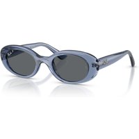 Ray-Ban RJ9141S Kids' Sunglasses 721681 Transparent Blue/Dark Grey Polarised