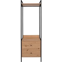 Garderobe Dhaka Eiche Nachbildung schwarz B/H/T: ca. 64x190x40 cm
