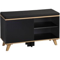 Kesper Kesper Schuhschrank schwarz Holz B/H/L: ca. 30x48x77 cm