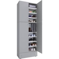 VCM Möbel Schuhschrank Lona grau weiß B/H/T: ca. 70x200x39 cm