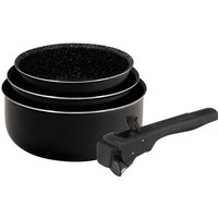 BERGNER BERGNER Topfset Click & cook black schwarz Aluminium 4 tlg.