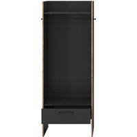 xonox.home Garderobenschrank Bueno Basalt Nox Oak Nachbildung B/H/T: ca. 70x189x37 cm