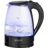 MICHELINO Wasserkocher 74279 schwarz Glas ca. 1,7 l