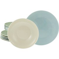 CreaTable CreaTable Tafelservice Valencia bunt Porzellan 12 tlg.