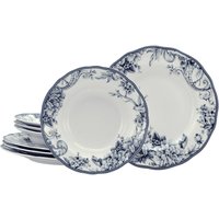 CreaTable CreaTable Tafelservice Adelaide Blau blau Porzellan 8 tlg.