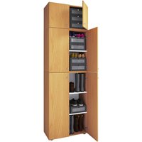 VCM Möbel Schuhschrank Lona buche weiß B/H/T: ca. 70x223x39 cm