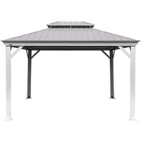 Sojag Sojag Pavillon Messina champagner Metall B/H/L: ca. 483x307x363 cm