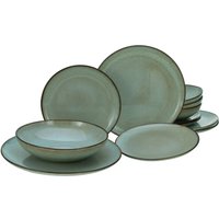CreaTable CreaTable Tafelservice Stone Grey grau Steinzeug 12 tlg.