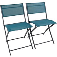 VCM VCM Gartenstuhl 2er Set blau Stahl B/H/L: ca. 45x79x46 cm