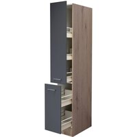 Flex-Well Apothekerschrank Morena grau matt B/H/T: ca. 30x200x57 cm
