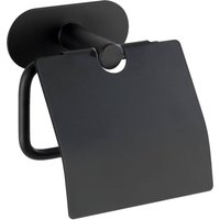 Turbo-Loc Toilettenpapierhalter schwarz Edelstahl B/H/T: ca. 14x12,5x7 cm