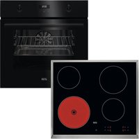 AEG AEG Einbaubackofenset AB11B schwarz B/H/T: ca. 56x59x55 cm