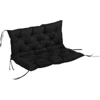 Outsunny Bankauflage schwarz Schaumstoff B/H/L: ca. 98x8x100 cm