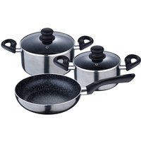 SAN IGNACIO SAN IGNACIO Kochgeschirrset Soria schwarz Aluminium 4 tlg.