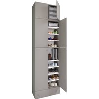 VCM Möbel Schuhschrank Lona grau weiß B/H/T: ca. 70x240x39 cm