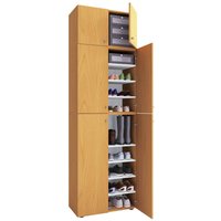VCM Möbel Schuhschrank Lona buche Nachbildung weiß B/H/T: ca. 70x223x39 cm