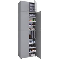 VCM Möbel Schuhschrank Lona grau weiß B/H/T: ca. 70x223x39 cm