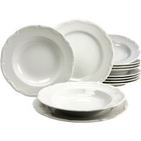 CreaTable CreaTable Tafelservice Maria Theresia weiß Porzellan 12 tlg.