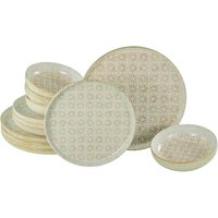 CreaTable CreaTable Tafelservice Uno Emiliana rot Steinzeug 12 tlg.