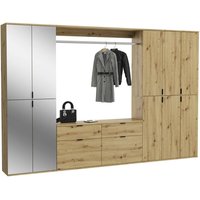 xonox.home Garderobe PROJEKT Eiche Artisan Nachbildung Spiegel B/H/T: ca. 273x193x34 cm