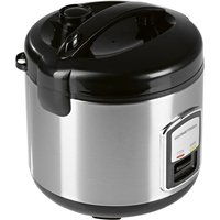 GOURMETmaxx Reiskocher schwarz silber B/H/L: ca. 23,6x25,2x23,2 cm