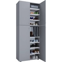 VCM Möbel Schuhschrank Lona XXL grau weiß B/H/T: ca. 70x182x39 cm