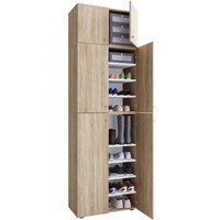 VCM Möbel Schuhschrank Lona Eiche Sonoma Nachbildung weiß B/H/T: ca. 70x223x39 cm